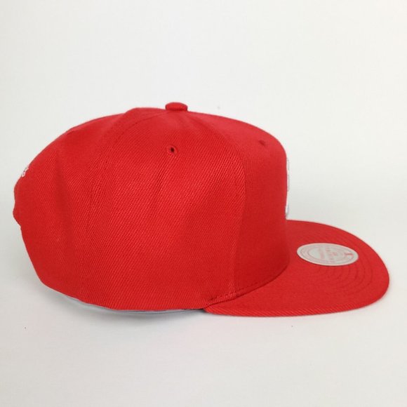 Houston Rockets Mitchell & Ness NBA Snapback Hat 3D Logo Glitch Out Red Cap NWT - Picture 4 of 8